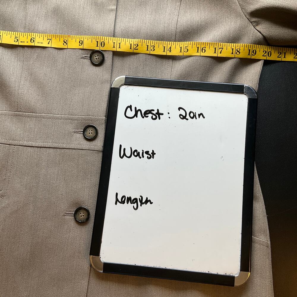 Pendleton Beige Wool Blend Single-Breasted Coat - Picture 8 of 10